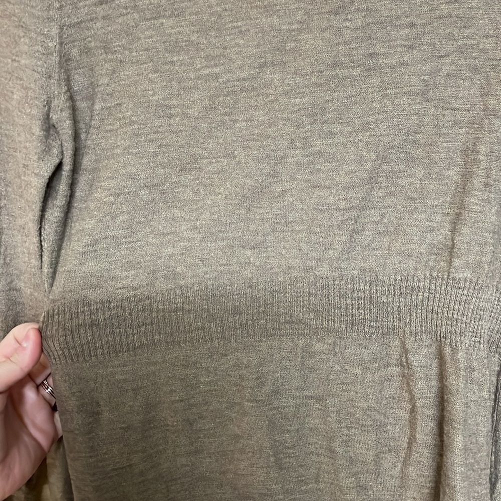 Banana Republic size Small Mocha Color Open Front Cardigan Sweater with Pockets - Picture 10 of 11